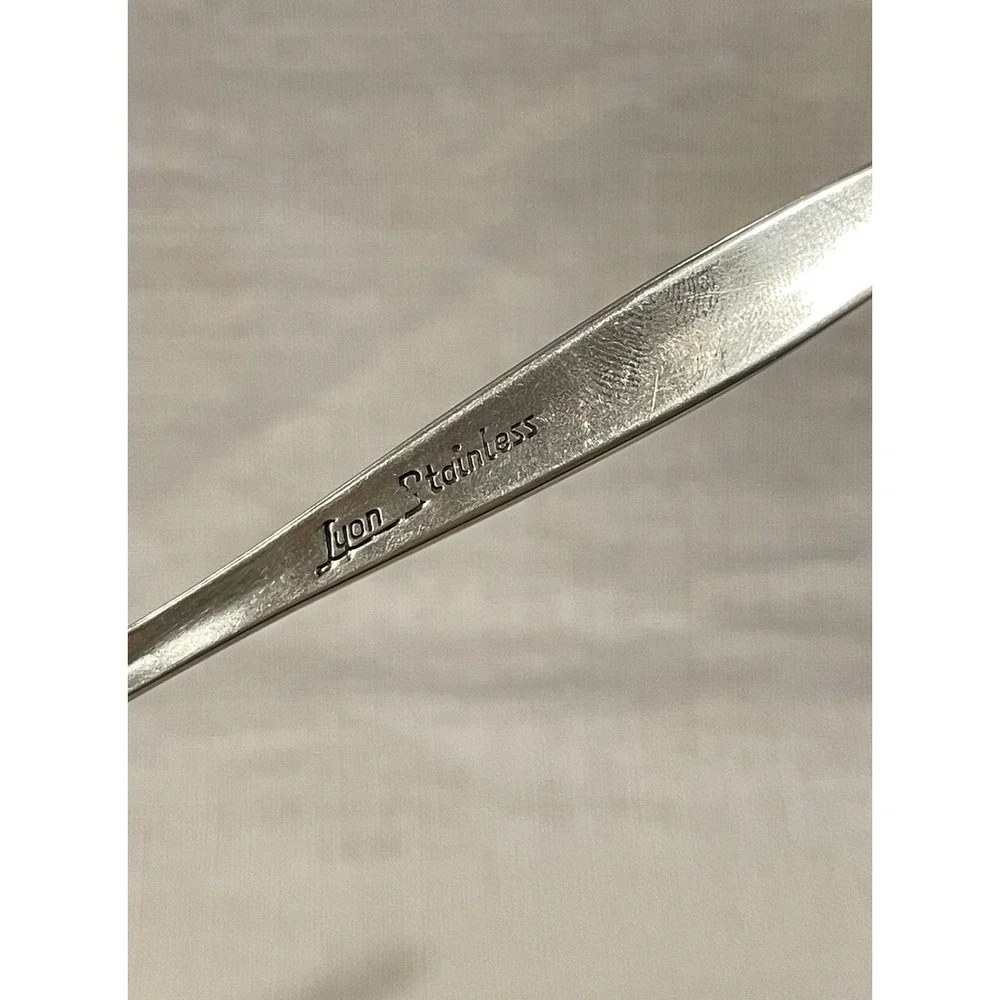 Lyon Stainless Cortez Aztec‎ Brutalist Mid Century Butter/Jam Spoon & Knife